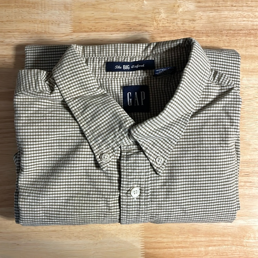 Gap The Big Oxford Short-Sleeved Button Down Shirt, Size XL